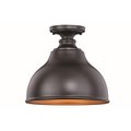 Perfecttwinkle 11 in.Delano Semi - Flush Mount, Oil Burnished Bronze PE2681379